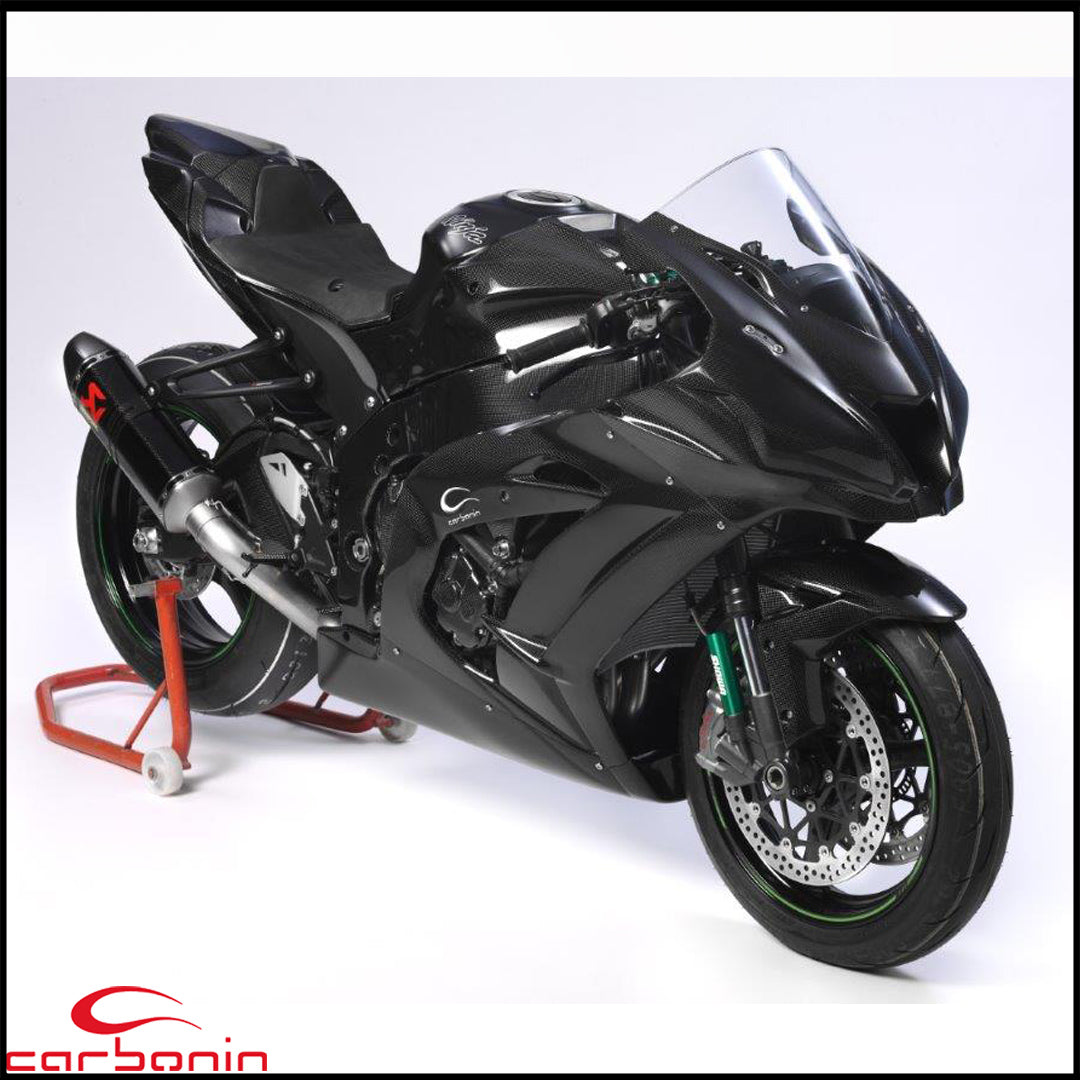 Carena PISTA Completa CARBONIO (inclusi 14 ganci rapidi) KAWASAKI ZX10R - 2016-2020