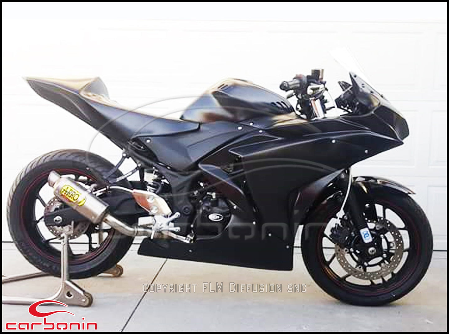 Carena PISTA Completa AVIOFIBRA con taglio faro posteriore (inclusi 12 ganci rapidi) YAMAHA R3 - 2015-2018
