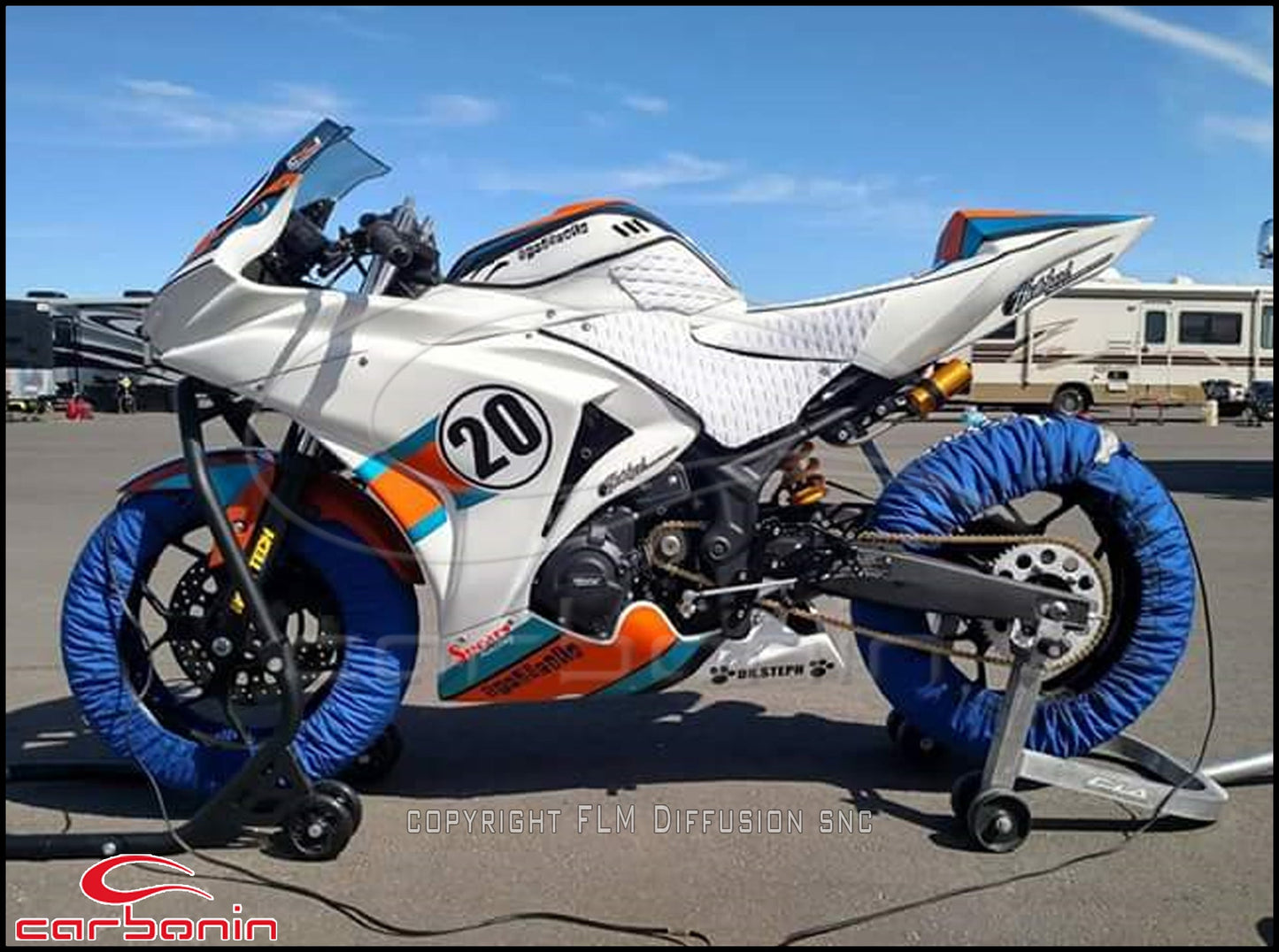 Carena PISTA Completa AVIOFIBRA (inclusi 12 ganci rapidi) YAMAHA R3 - 2015-2018