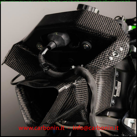 Condotto Airbox con Supporto Strumenti CARBONIO KAWASAKI ZX636R - 2024-